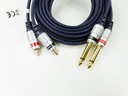 kábel 2x jack 6.3 / 2x RCA cinch 1.5m VITALCO