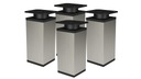 4 X NASTAVITEĽNÁ NÁBYTKOVÁ NOHA V 100 MM INOX