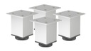 4 X ALU NOHA NASTAVITEĽNÁ NÁBYTKOVÁ NOHA V - 150 MM