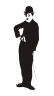 Nálepka na stenu Charlie Chaplin 160 cm