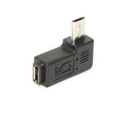 Micro USB na Micro USB M/F PRAVÝ uhlový adaptér Micro USB na Micro USB M/F PRAVÝ uhlový adaptér