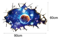 Nálepky na stenu 3D SPACE PLANET Nálepky na stenu 3D SPACE PLANET