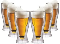 Pivné poháre, termálne poháre na pivo, 350 ml, 6 kusov