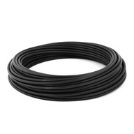 Oceľové lano z PVC, čierne, 3/6mm, 1x19, 100 metrov