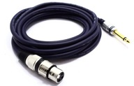 Mikrofónny kábel, jack 6,3m gn XLR konektor, 3m (2124b)