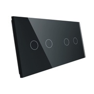 Štvoritý spínací panel Livolo čierny Štvoritý spínací panel Livolo čierny