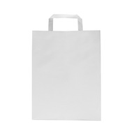 Biela papierová taška 260x140x300 300 ks. Biela papierová taška 260x140x300 300 ks.