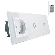 LIVOLO SPÍNAČ PRE DVOJITÁ 1+1 ZÁSUVKA 230V B LIVOLO SPÍNAČ PRE DVOJITÁ 1+1 ZÁSUVKA 230V B
