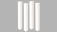 4 X NOHA STOLA V 710 MM, NASTAVITEĽNÁ, BIELA 4 X NOHA STOLA V 710 MM, NASTAVITEĽNÁ, BIELA