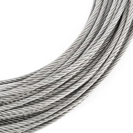 Oceľové lanové lano, NEREZ INOX, kyselinovzdorné, výplet, 7x7, 5mm, 30m