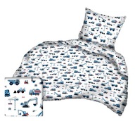 Bavlnené obliečky 160x100 60x40 do detskej postieľky 404blu Bavlnené obliečky 160x100 60x40 do detskej postieľky 404blu