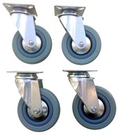 Súprava kolies 100 mm 4 ks ŠEDÉ 270 KG VOLANT kolieska Súprava kolies 100 mm 4 ks ŠEDÉ 270 KG VOLANT kolieska