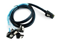 Mini SAS SFF-8087 Uhlový kábel - 4x SATA 0,5M Mini SAS SFF-8087 Uhlový kábel - 4x SATA 0,5M