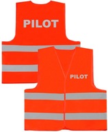 BEZPEČNÁ VESTA S NÁZVOM PILOT, ORANŽOVÁ BEZPEČNÁ VESTA S NÁZVOM PILOT, ORANŽOVÁ