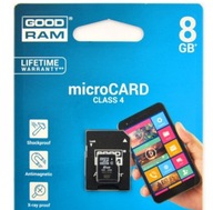 KARTA GOODRAM 8GB CLASS 4 MICRO SD + AD KARTA GOODRAM 8GB CLASS 4 MICRO SD + AD