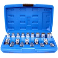 E SADA KĽÚČOV TORX S 1/2" ZÁSUVKOU, 19 ks. E SADA KĽÚČOV TORX S 1/2" ZÁSUVKOU, 19 ks.