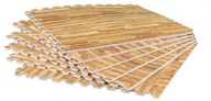 PUZZLE MAT 8 ks 1,2 cm okraje parketový vzor PUZZLE MAT 8 ks 1,2 cm okraje parketový vzor