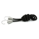 Elastické gumené lano 12mm čierne s háčikom 2m