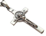 Krížový kríž 4,3 cm sv. Benedikt 3 g 925 STRIEBRO
