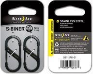 Nite Ize S-Biner #1 ČIERNA OCELOVÁ KARABÍNA 2 KS Nite Ize S-Biner #1 ČIERNA OCELOVÁ KARABÍNA 2 KS
