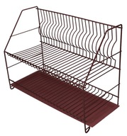 Sušička riadu, 2 úrovne, hnedá, 50 cm, odkvapkávač Sušička riadu, 2 úrovne, hnedá, 50 cm, odkvapkávač