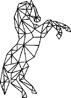 Predloha na maľovanie Geometrický kôň 70x51 cm
