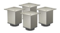 4 X NASTAVITEĽNÁ NÁBYTKOVÁ NOHA V 100 MM INOX 4 X NASTAVITEĽNÁ NÁBYTKOVÁ NOHA V 100 MM INOX