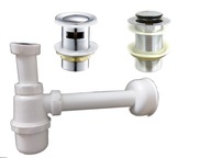 UMÝVADLOVÝ SIPHON + ZÁSTRČKA CLACK CLACK, MOSADZ UMÝVADLOVÝ SIPHON + ZÁSTRČKA CLACK CLACK, MOSADZ
