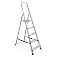 Hliníkový 5-stupňový rebrík pre domácnosť KRAUSE CORDA