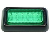 12 LED signálna lampa ZELENÁ 12V 24V 10x6cm