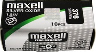 10x STRIEBORNÁ BATÉRIA MAXELL SR 626W 376 G4 377 AG4 10x STRIEBORNÁ BATÉRIA MAXELL SR 626W 376 G4 377 AG4