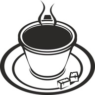 Nálepka na stenu na kuchynské skrinky, kuchynský pohár COFFEE 50 cm Nálepka na stenu na kuchynské skrinky, kuchynský pohár COFFEE 50 cm