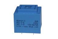Zaplavený transformátor PE4121-I 8VA 220V/12V Zaplavený transformátor PE4121-I 8VA 220V/12V