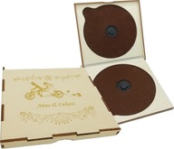 Drevená krabička na 2 CD a DVD s potlačou Drevená krabička na 2 CD a DVD s potlačou