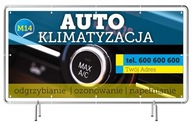 Pevný reklamný banner 2x1m Klimatizácia Auto