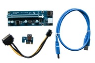 Riser USB3.0 PCI-E PCI 1x-16x 6PIN páska SATA 009S