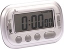 MINÚTKA S PAMÄŤOVÝMI STOPKAMI ČASOVAČ 24h LCD FV STRIEBORNÝ