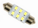 Žiarovka trubicová 6x LED C5W C10W trubica SMD 31 mm