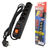 PREDLŽOVACÍ KÁBEL, PROTIPÚŤOVÝ PÁSOK, 5 ZÁSUVEK, 3 m PREDLŽOVACÍ KÁBEL, PROTIPÚŤOVÝ PÁSOK, 5 ZÁSUVEK, 3 m
