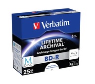 VERBATIM BD-R M-DISC ARCHIVAL 25 GB TLAČITEĽNÉ 5 JC