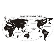 Samolepka na stenu 200cm Mapa sveta 5 + fixky Samolepka na stenu 200cm Mapa sveta 5 + fixky