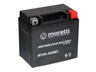 Batéria Moretti YB5L-BS 12N5L-BS 5Ah 80A Batéria Moretti YB5L-BS 12N5L-BS 5Ah 80A