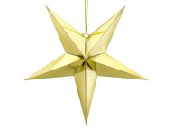 Veľká zlatá hviezda na vianočný stromček