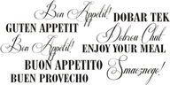 Nápis na stene v jedálni - Bon appetit - 156 Nápis na stene v jedálni - Bon appetit - 156
