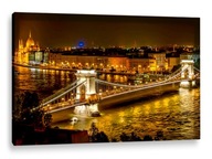 LED OBRAZ 120x80 - podsvietenie MOST V NOCI