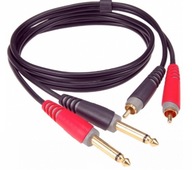 Klotz AT-CJ0100 KÁBEL 1m 2xJACK/2xRCA Klotz AT-CJ0100 KÁBEL 1m 2xJACK/2xRCA