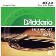 D'ADDARIO ORIGINAL struny pre akustické EZ890 D'ADDARIO ORIGINAL struny pre akustické EZ890