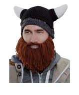 Vikingský klobúk Vikingský klobúk s bradou a rohmi