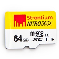 Pamäťová karta microSDHC 64GB STRONTIUM NITRO 566X