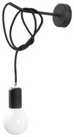 EDISON 1 Nástenná lampa, Čierne opletené káble do LED spálne EDISON 1 Nástenná lampa, Čierne opletené káble do LED spálne